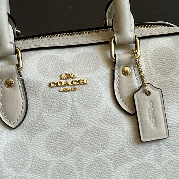 💰SOLD - CW329 - Coach Mini Rowan Crossbody Bag in Signature Canvas - Picture 2 of 13